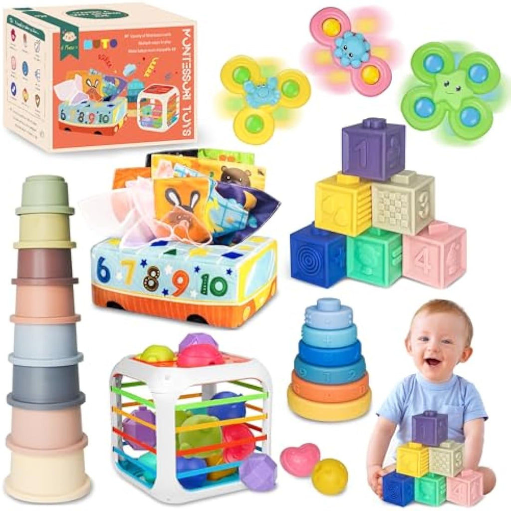 MutoToy 6-in-1 Montessori Baby Sensory Toy Set – 42PC Educational Kit