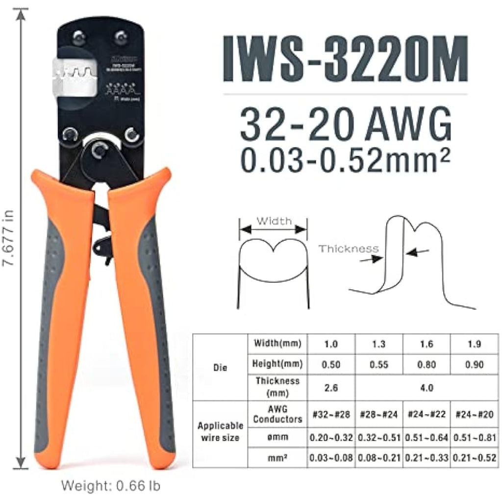 iCrimp Micro Connector Ratcheting Crimper for Molex, JST & JAE