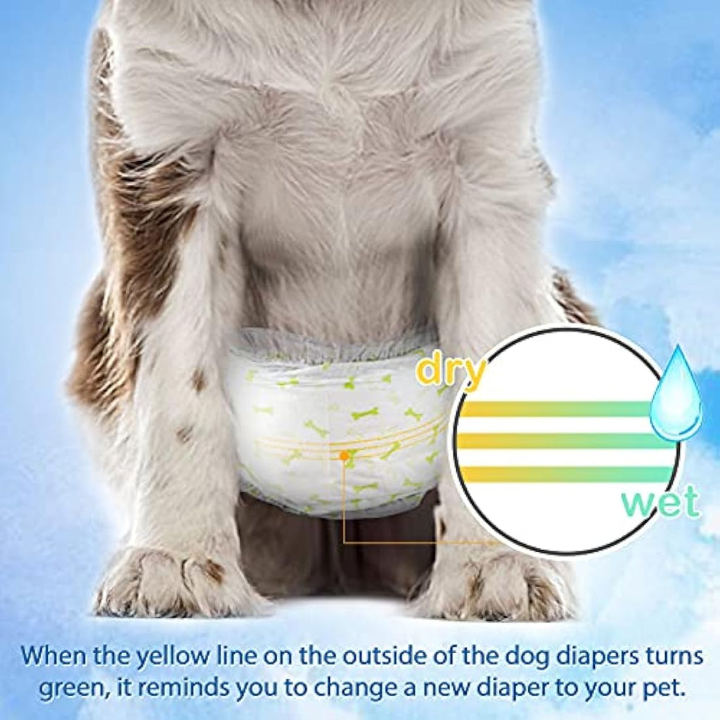 Pet Soft Male Dog Wraps – Super Absorbent Disposable Nappies, 48-Pack