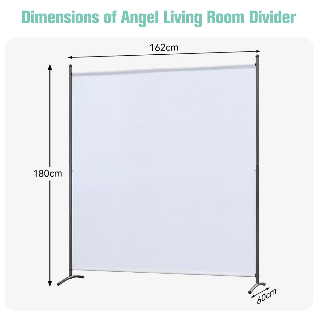 Angel Living 1 Panel Room Divider, Privacy Screen Composed of Polyester Fabric and Sturdy Iron Frame