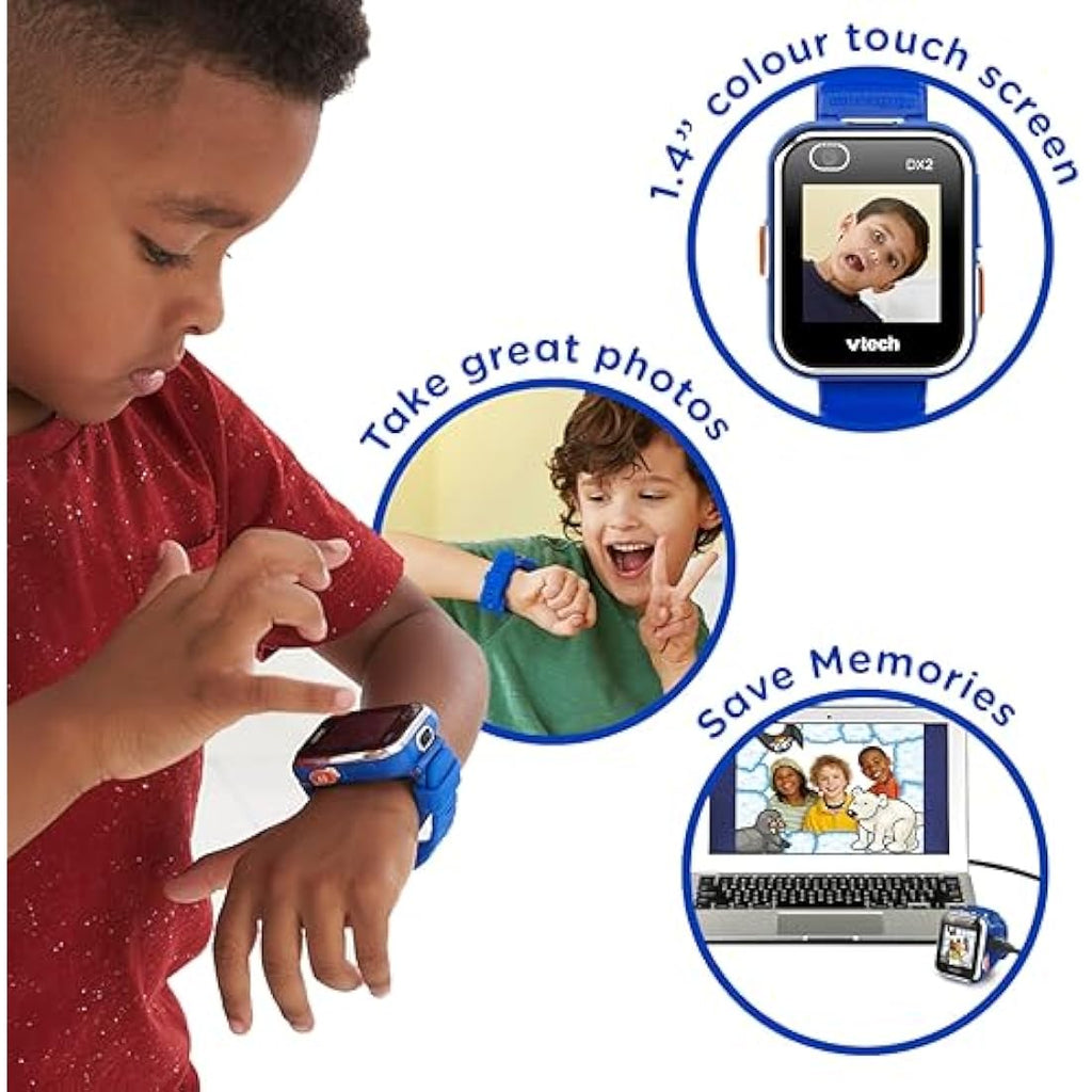 VTech Kidizoom Smartwatch DX2 – Blue Kids Interactive Camera Watch
