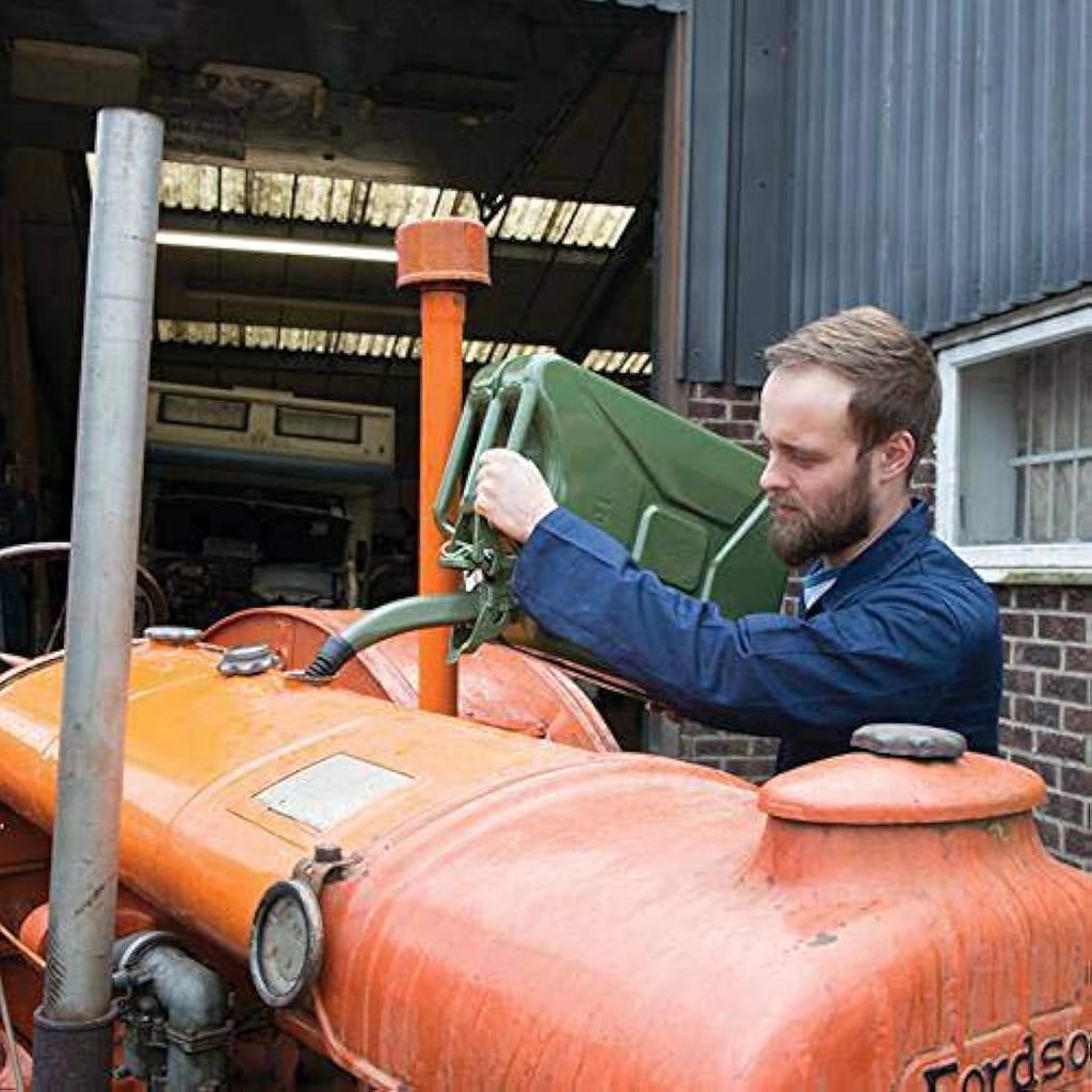 Silverline 10L Steel Jerry Can | Leak-Proof Fuel Storage Canister