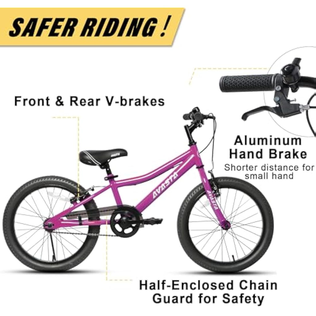 AVASTA Bilbo Kids Bike | 18-20 Inch Steel Bicycle with Dual V-Brakes