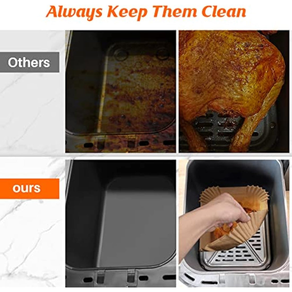 Jolof Store 120Pcs Air Fryer Liners for Ninja Dual Zone – Parchment Paper