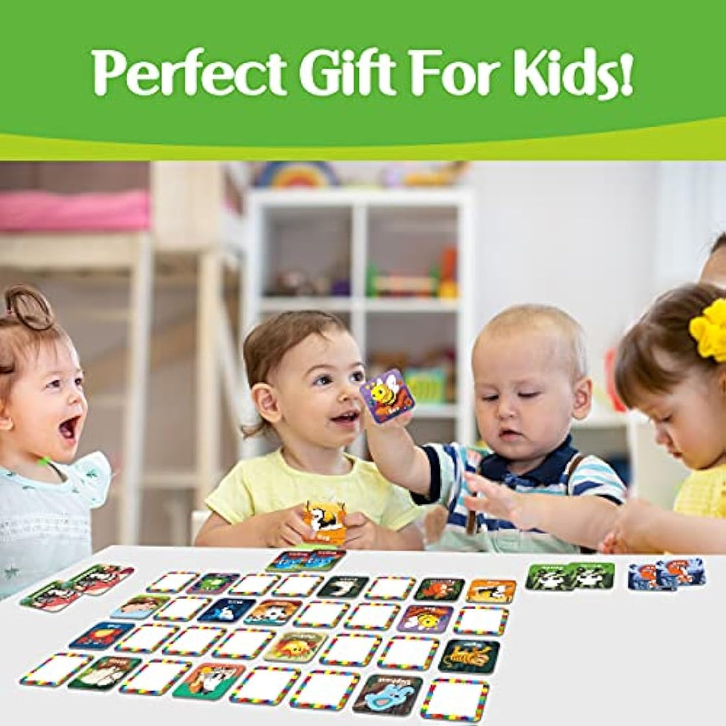 Hebayy Animal Matching Memory Game - 36 Pair Erasable Flash Cards