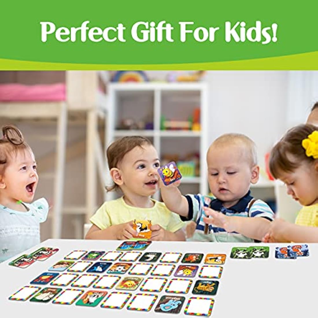 Hebayy Animal Matching Memory Game - 36 Pair Erasable Flash Cards