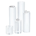 BENECREAT 5Pcs 5 Styles Clear Acrylic Display Cube 1.2/1.9/3.1/3.9/4.7 Inch Transparent Solid Cylinder Display Blocks for Photography Boutique