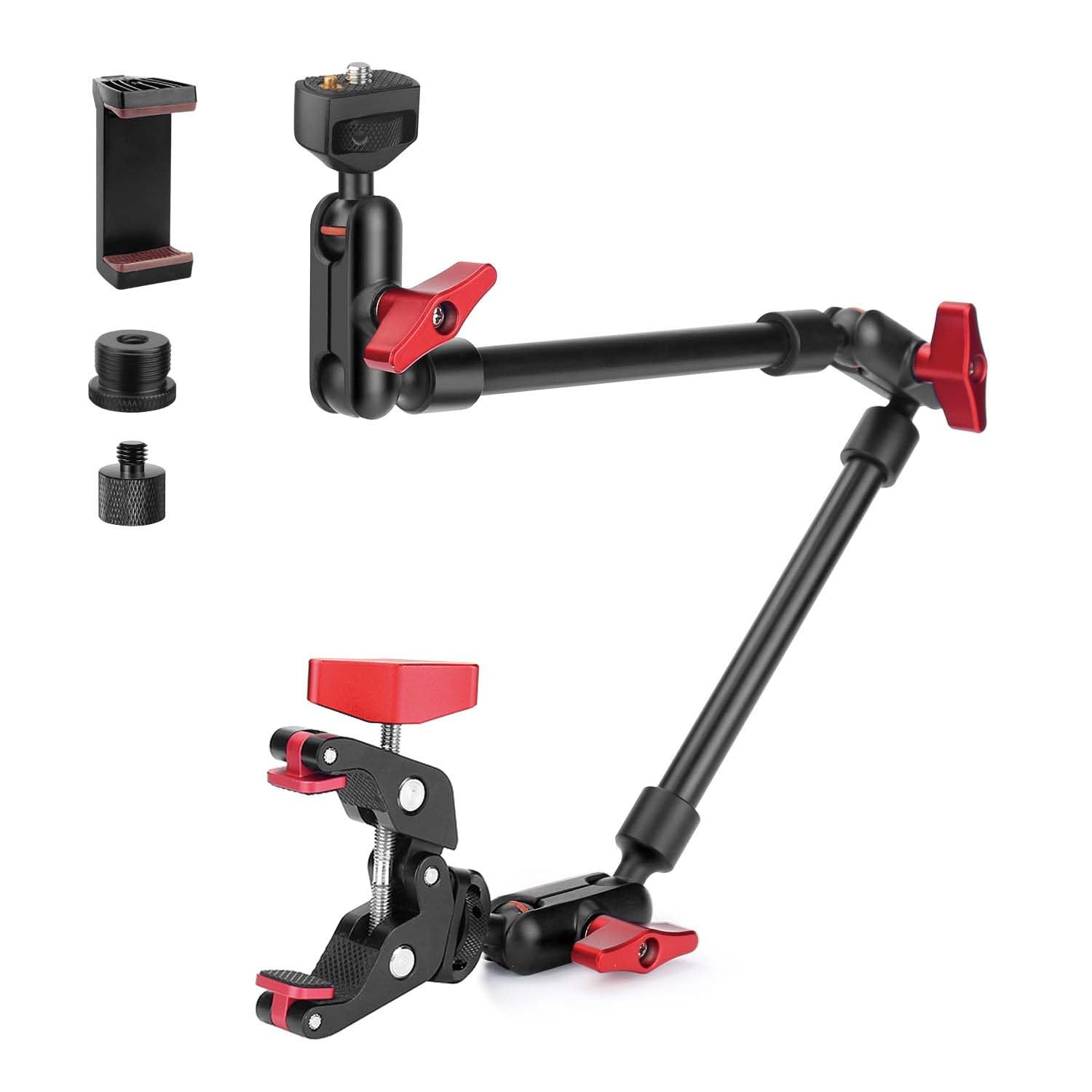 JEBUTU 22" Magic Arm Camera Desk Mount – Articulating Overhead Boom Arm