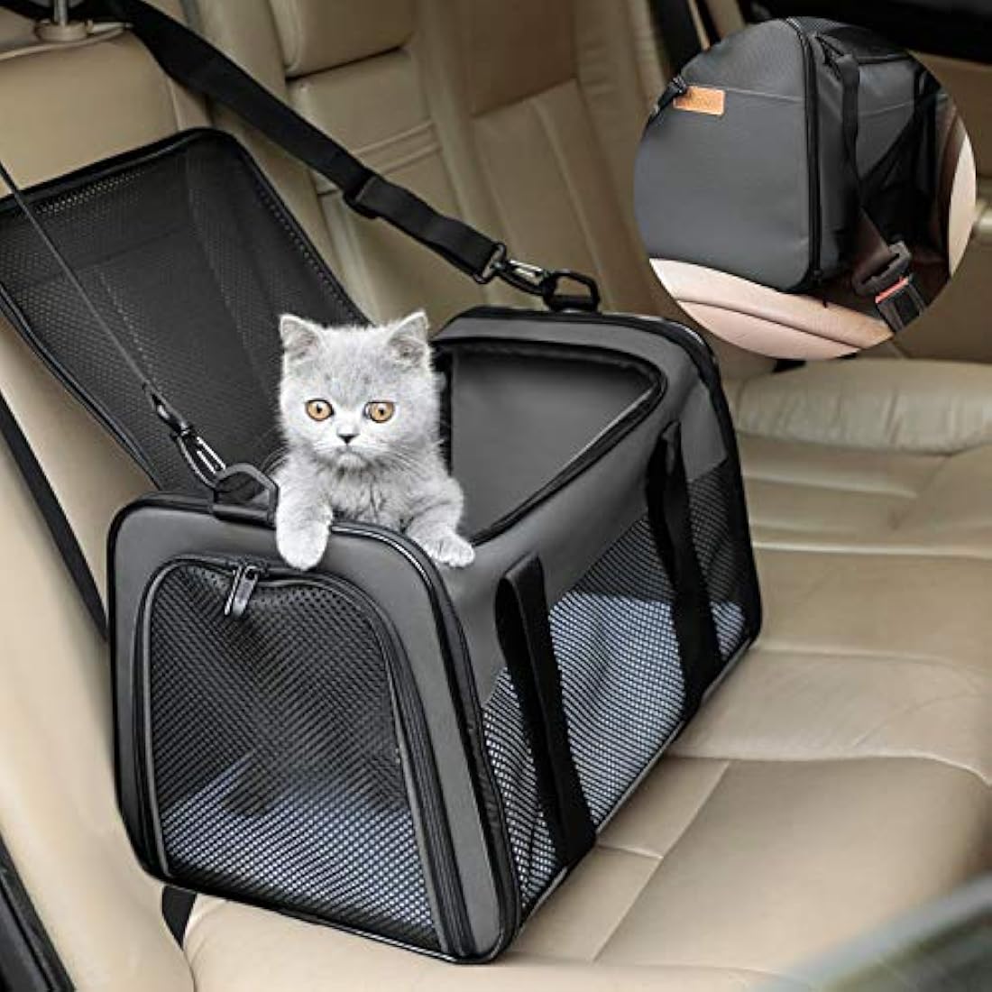 Airline Approved Soft-Sided Collapsible Pet Carrier - Brown