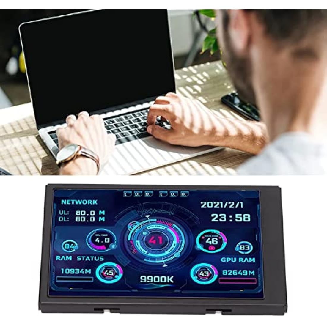 3.5" IPS USB Mini Monitor – PC Sensor Panel Display