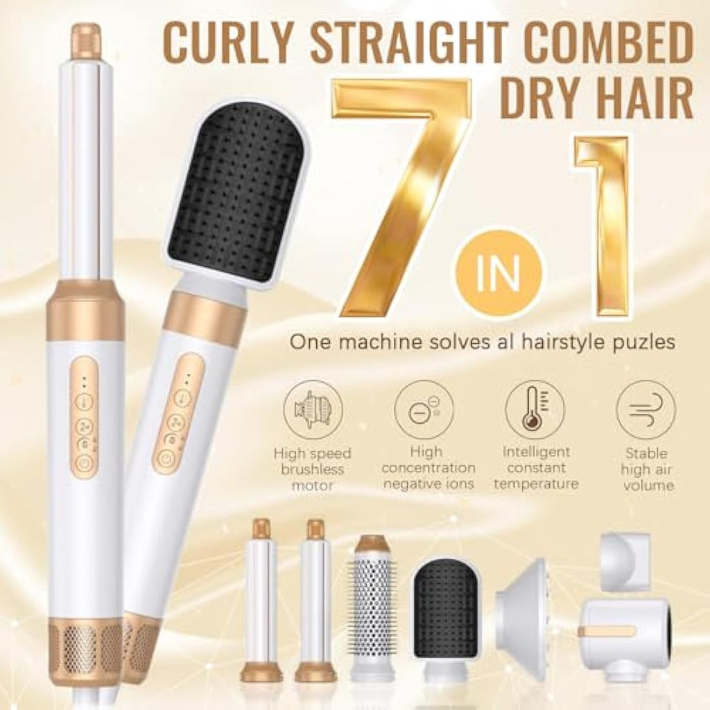 7-in-1 Air Styler | 110,000 RPM Ionic Hair Dryer - White