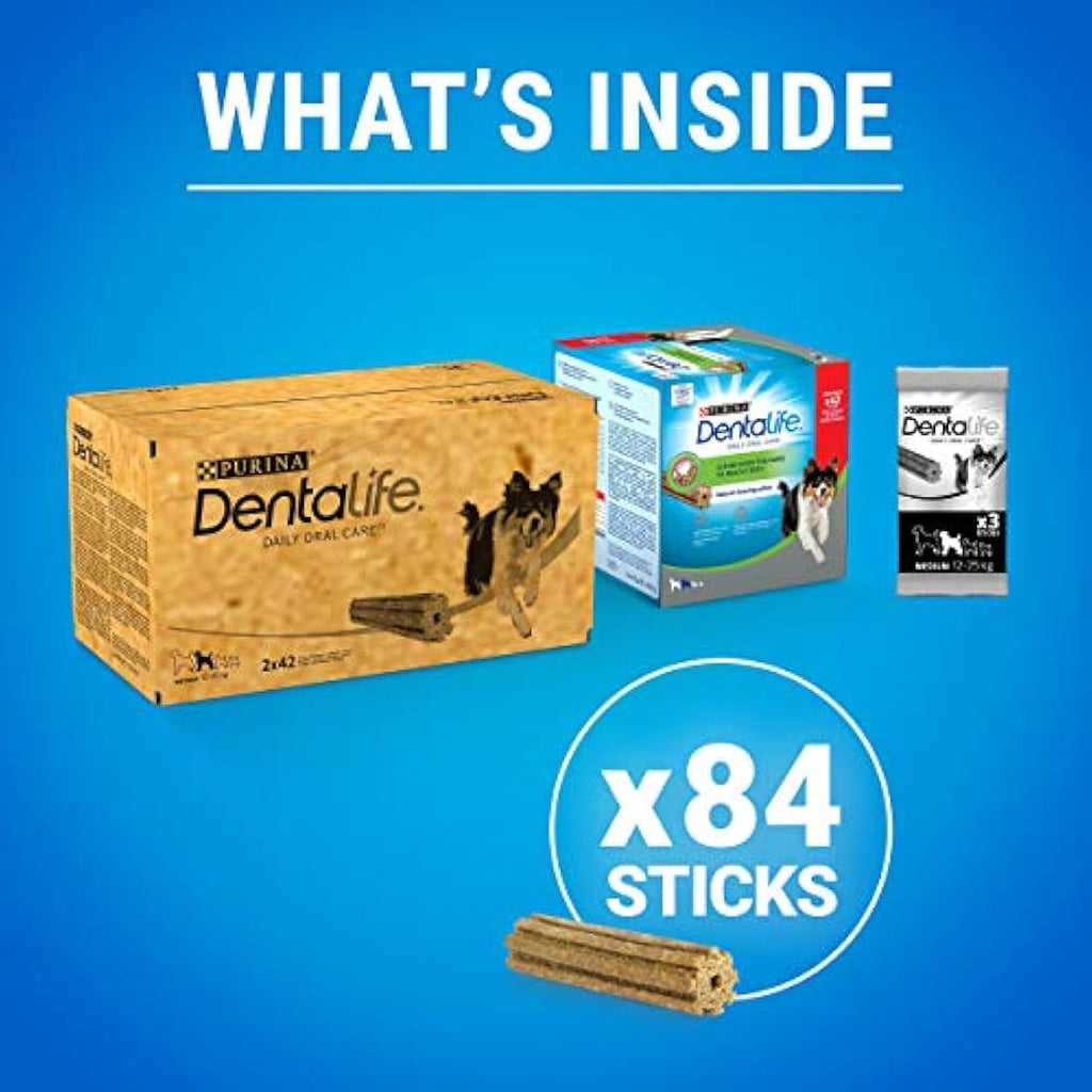 DENTALIFE Chicken Dental Dog Chews for Medium Dogs - 84 Sticks (2 Pack)