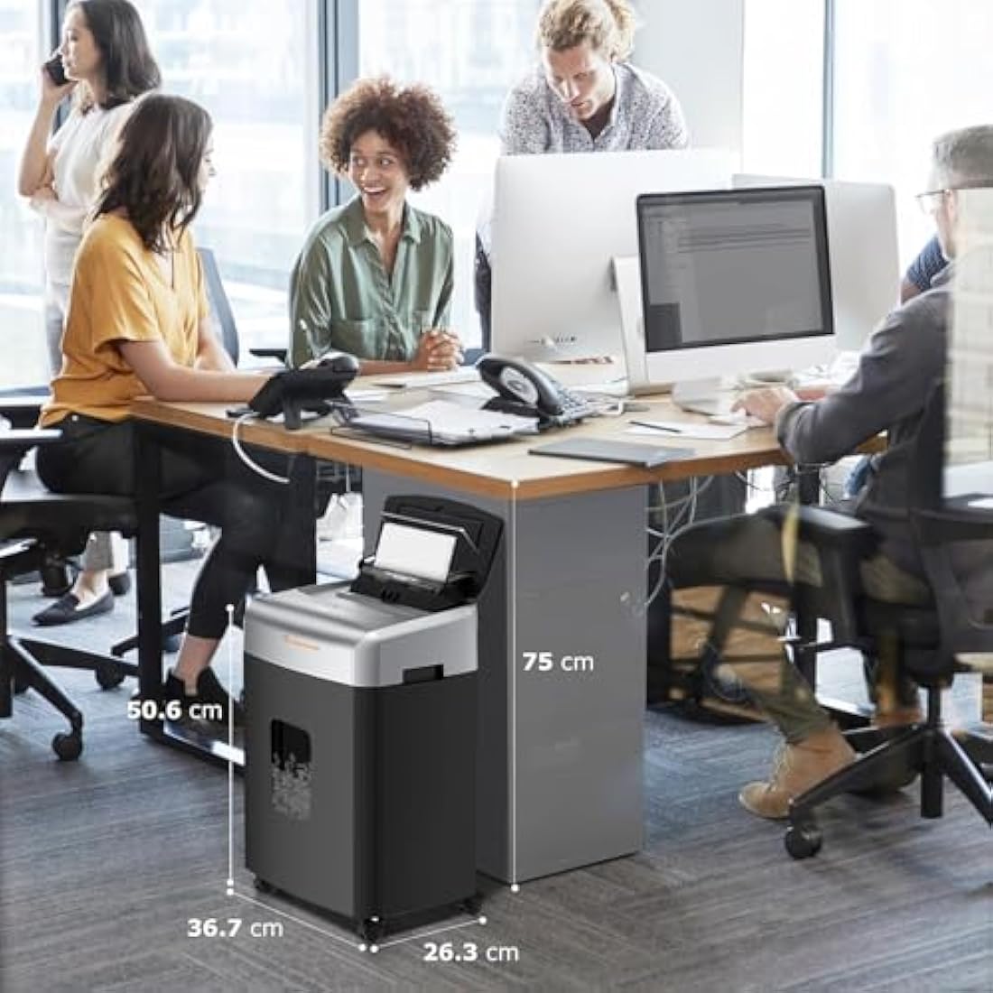 Bonsaii 110-Sheet Auto Feed Micro Cut Paper Shredder | 23L Bin