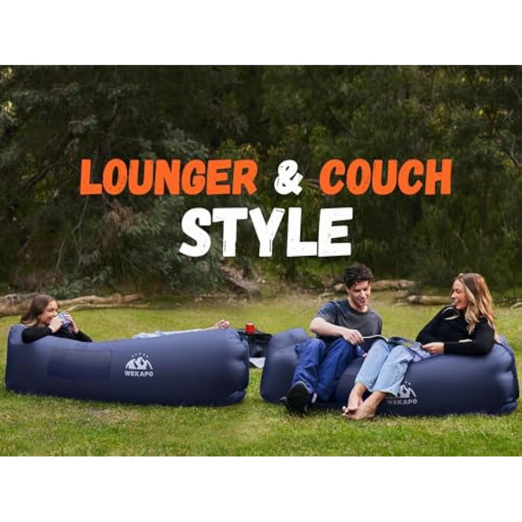 WEKAPO Inflatable Lounger Air Couch – Portable Ripstop Polyester Hammock