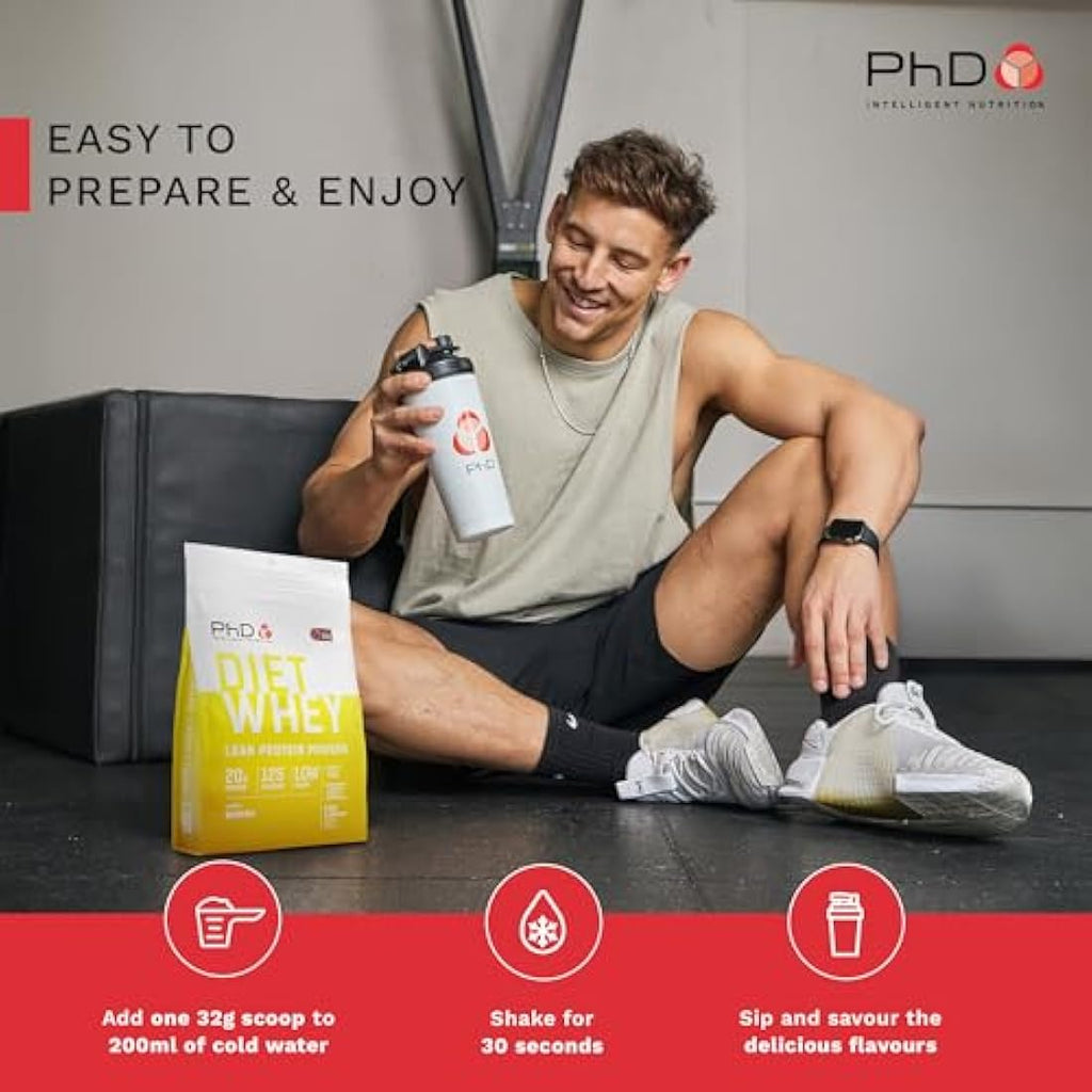 PhD Nutrition Diet Whey Protein Powder – Banana Lean Formula – 1kg