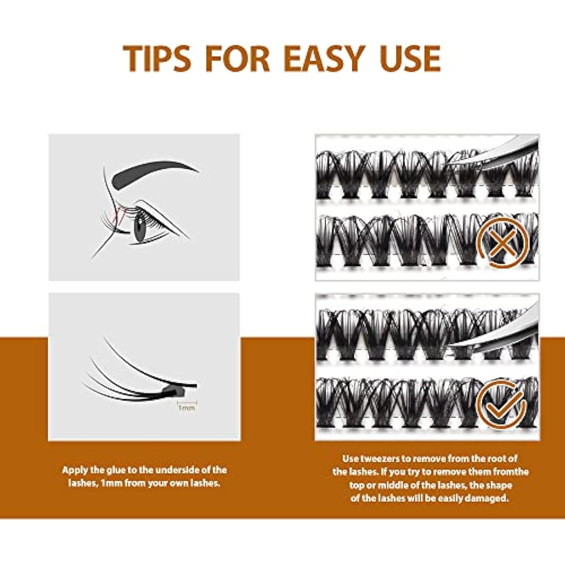Cluster Lashes – 240 Pcs D Curl DIY Individual Extensions