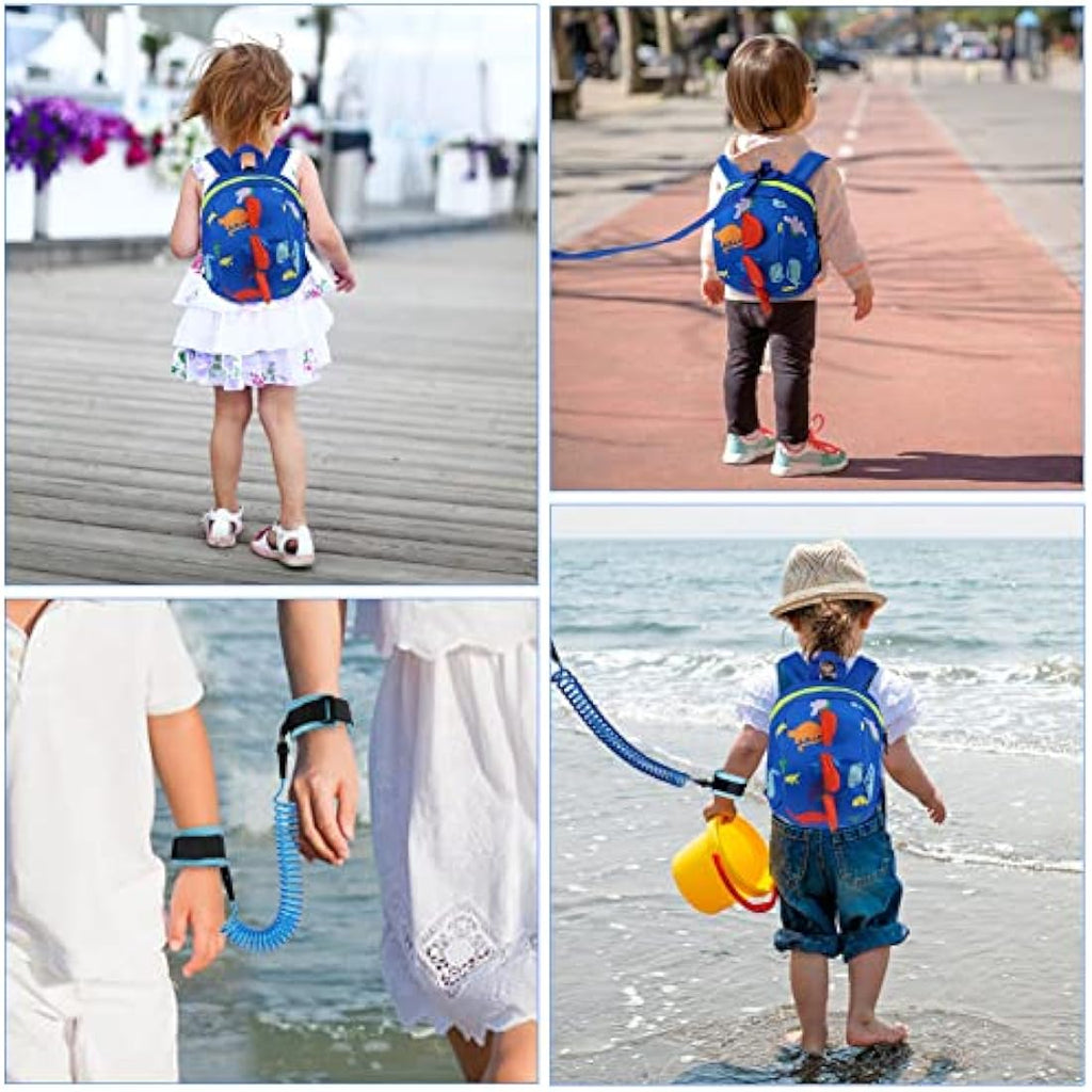 AOMIG Dinosaur Baby Reins – Toddler Safety Harness and Leash, Blue