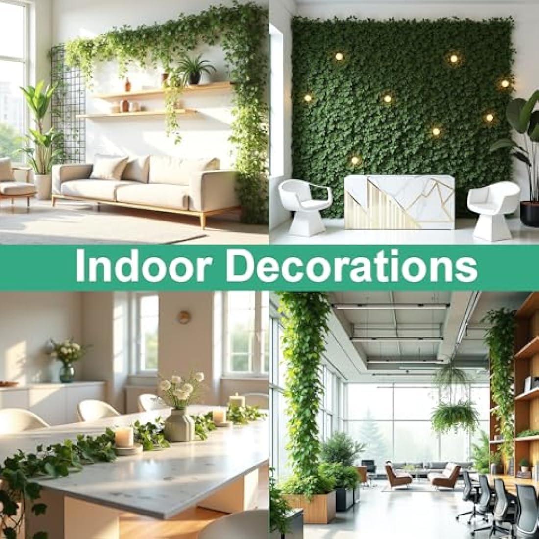 Jolof Store 12Pcs Artificial Ivy Vines – 84ft Silk Leaf Garland