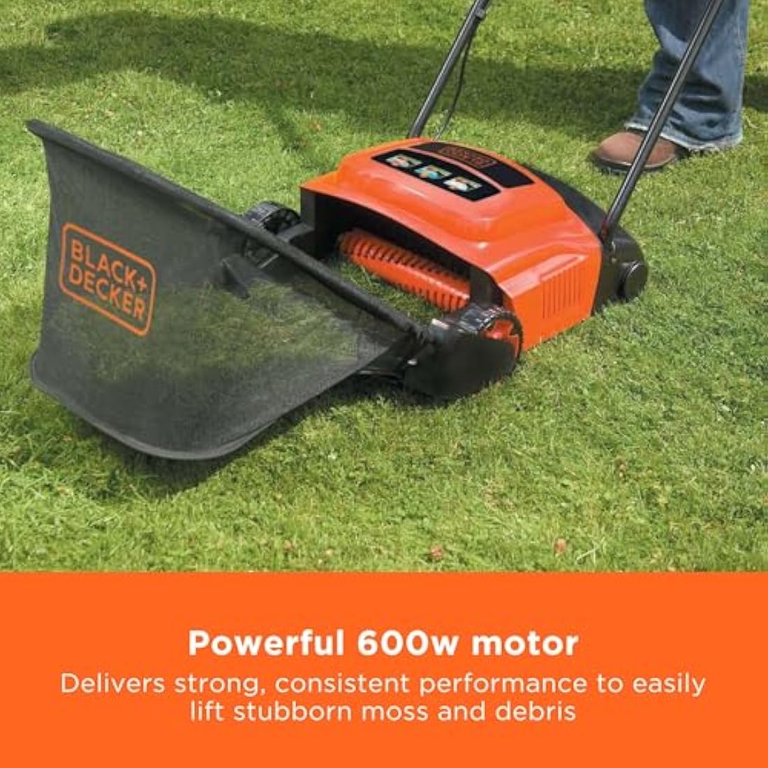 BLACK+DECKER 600W Electric Lawn Raker & Scarifier - 30cm Width