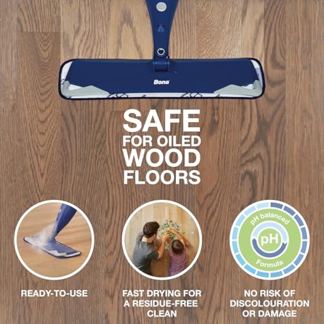 Bona Oiled Wood Floor Cleaner Refill – Plant-Based Formula – 2.5L