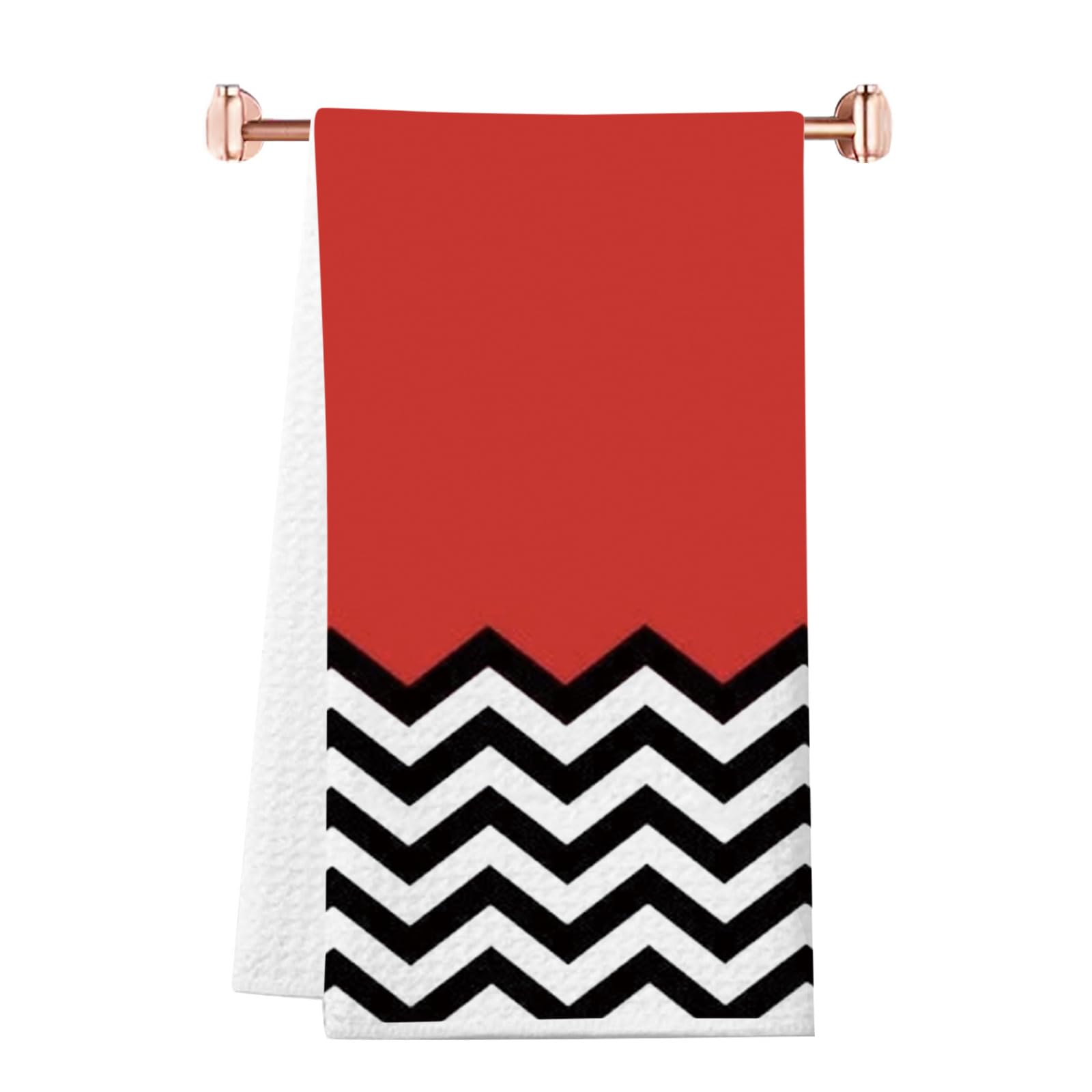 Twin Peaks Red Room Waffle Weave Kitchen Towel – 16x24