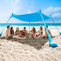 COMMOUDS Beach Tent Sun Shelter | UPF50+ Portable Canopy with 4 Poles