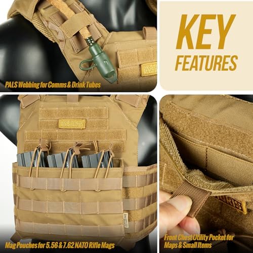 OneTigris PLPC Plate Carrier – 500D Nylon Tactical Airsoft Vest