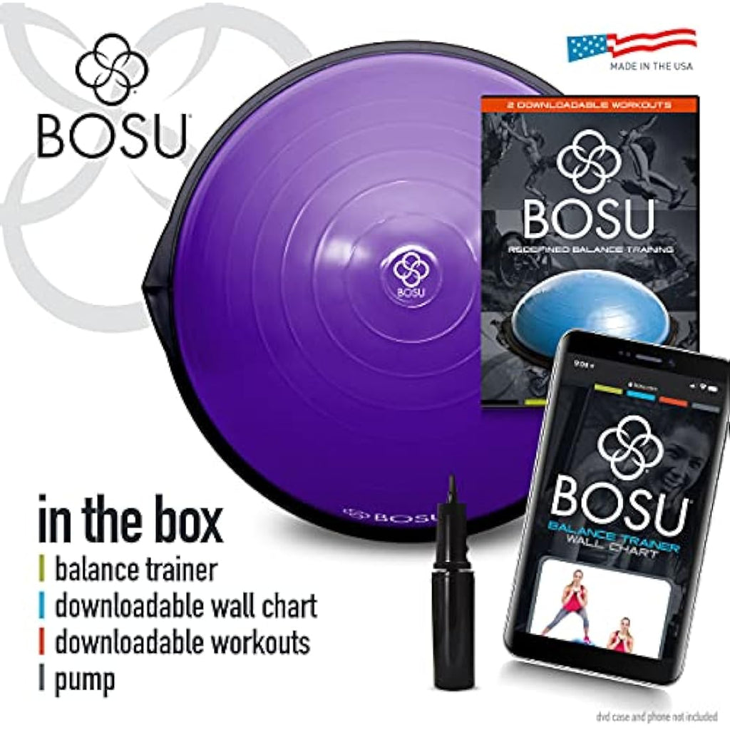 BOSU Original Balance Trainer – 26 Inch Home Gym Stability Ball