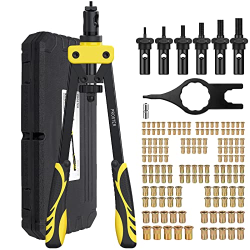 Proster 14" Heavy Duty Rivet Nut Gun Kit with 150Pcs Metric Mandrels