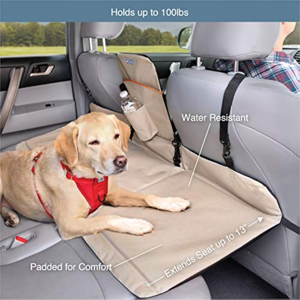 Kurgo Rover Backseat Bridge | Waterproof Dog Car Seat Extender – Black