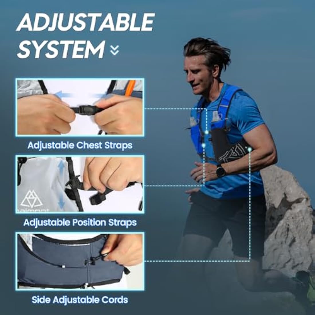 Haimont Hydration Running Vest | 8L Lightweight Trail Backpack with Flasks