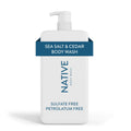 Native Sea Salt & Cedar Body Wash – Natural Moisturizing Wash (1000 ml)