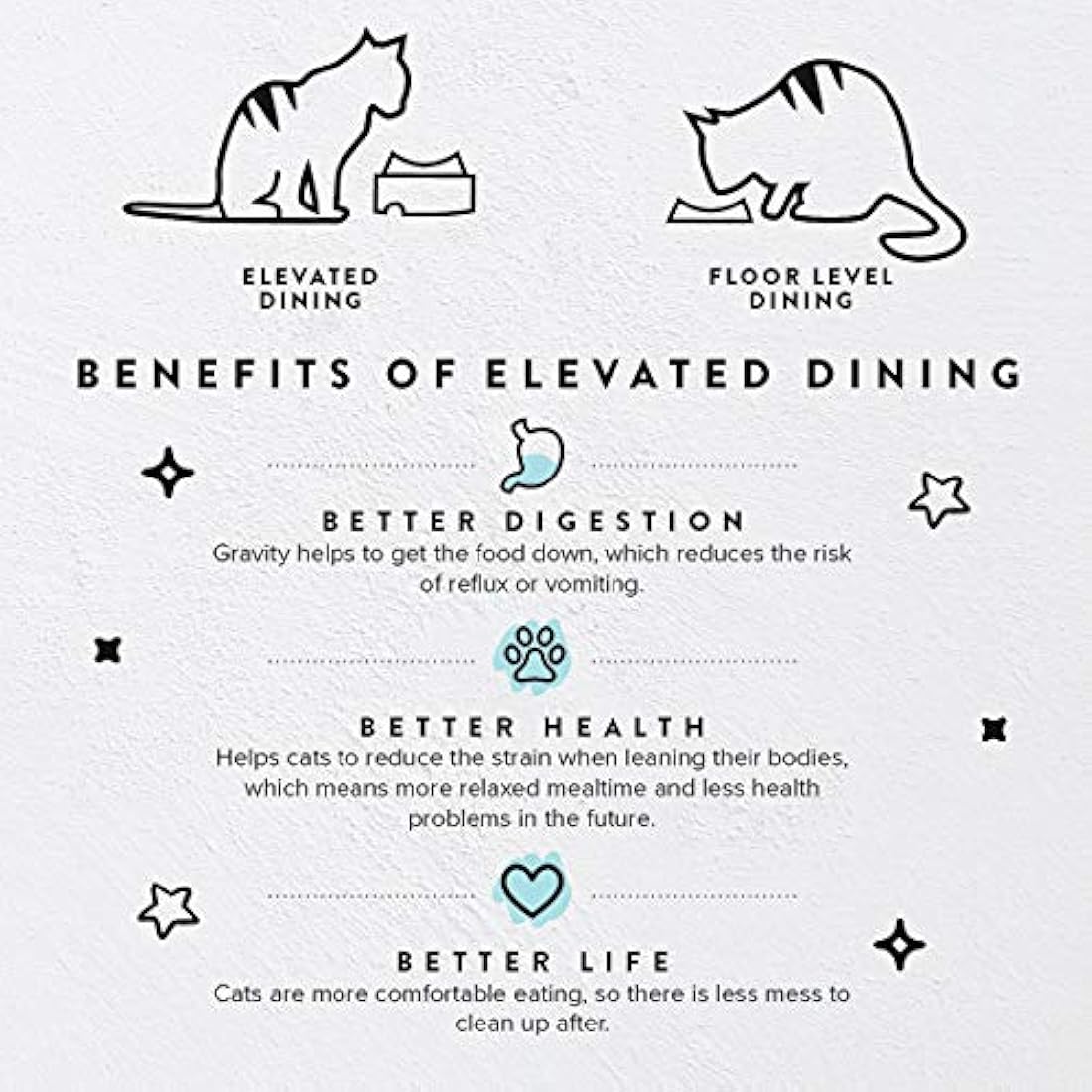 CatGuru Elevated Cat Feeder – Non-Slip Raised Pet Feeding Station