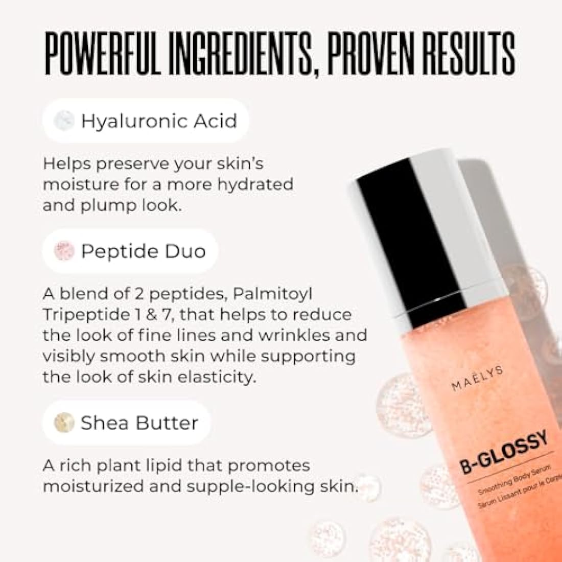 MAELYS Cosmetics B-GLOSSY Smoothing Body Serum - Skin Firming 100ml