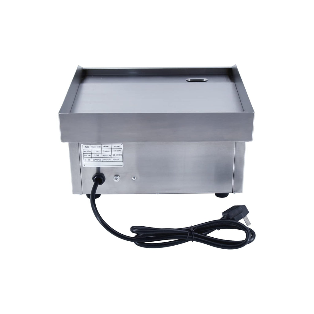 Jolof Store Commercial Electric Griddle – 1500W Stainless Steel Flat Top