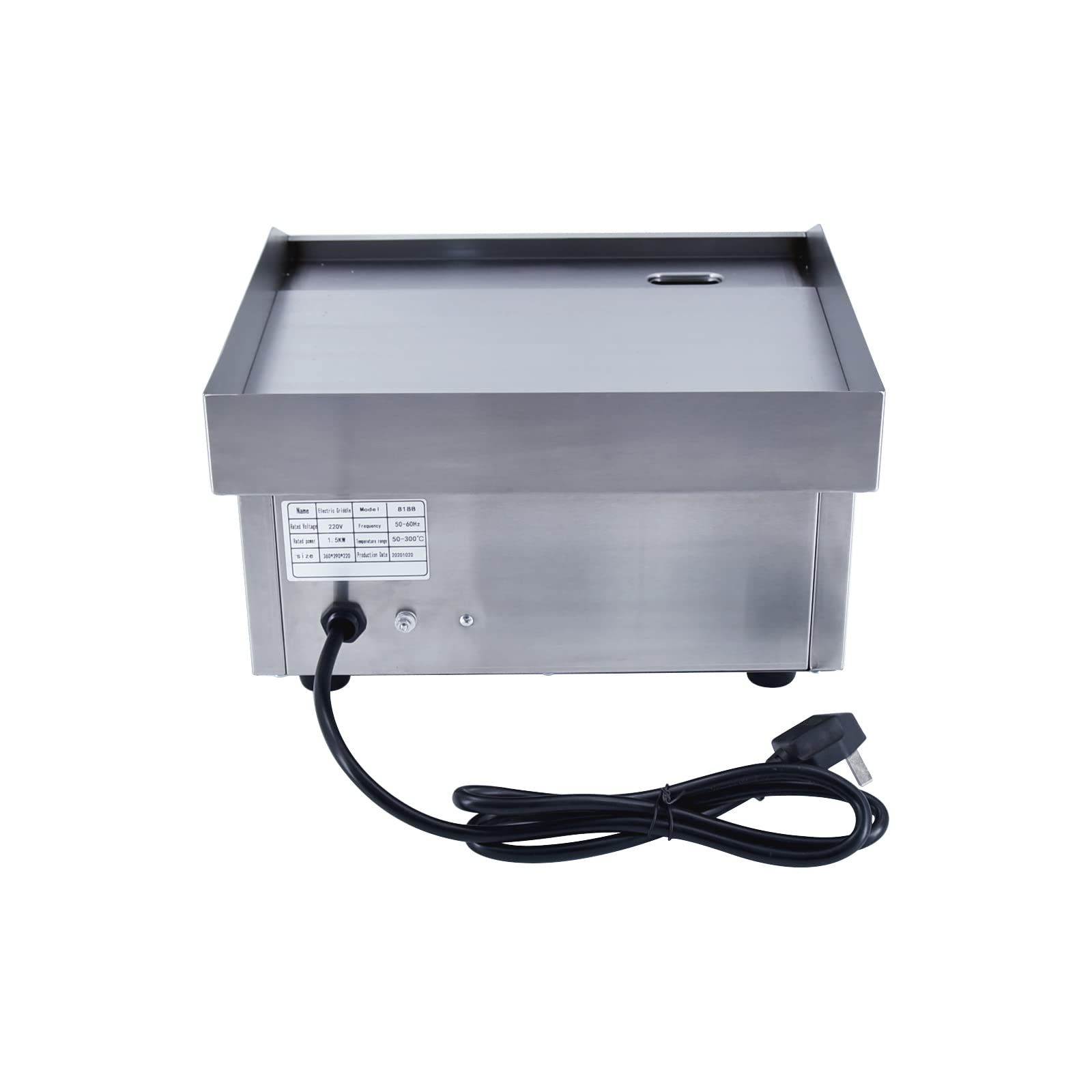 Jolof Store Commercial Electric Griddle – 1500W Stainless Steel Flat Top