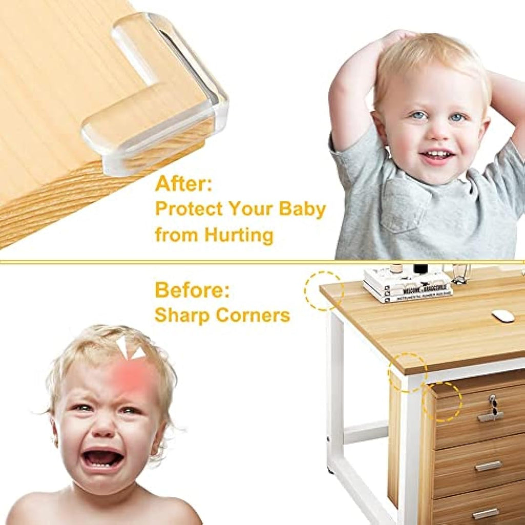 Transparent Table Corner Protectors – 20 Pack Baby Safety