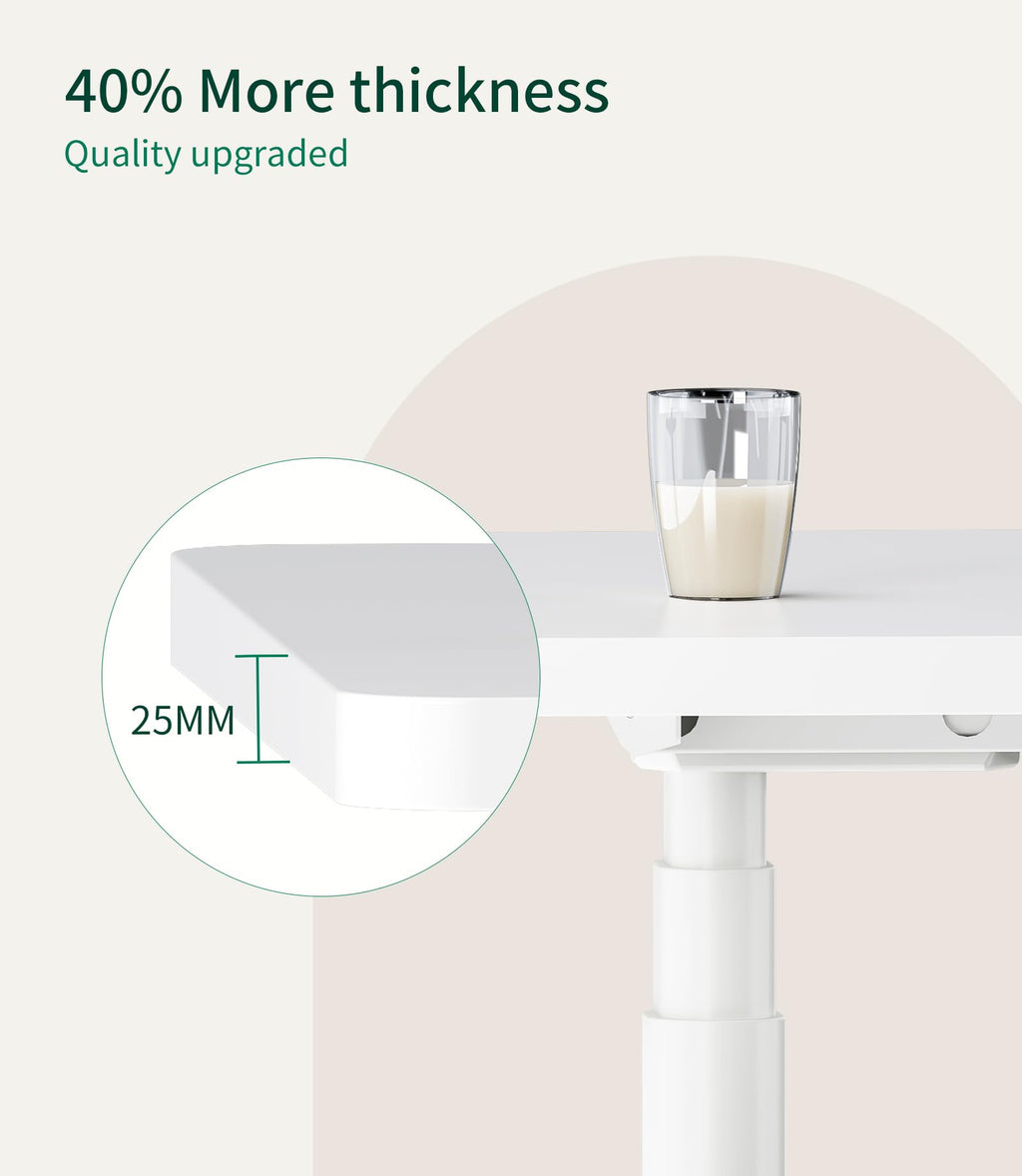 MAIDeSITe Standing Desk Table Top - 120x60x2.5cm Solid Desktop
