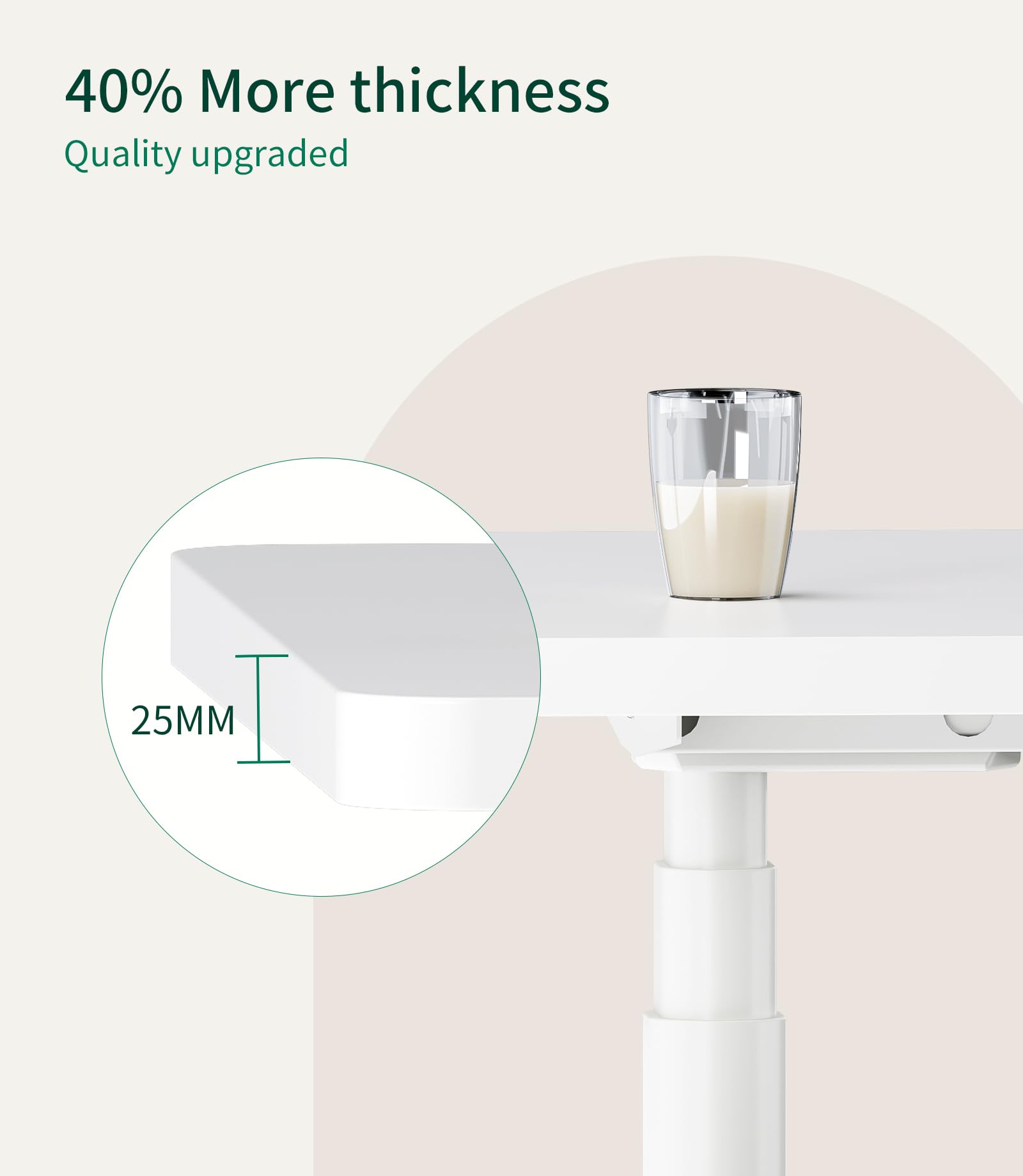 MAIDeSITe Standing Desk Table Top - 120x60x2.5cm Solid Desktop