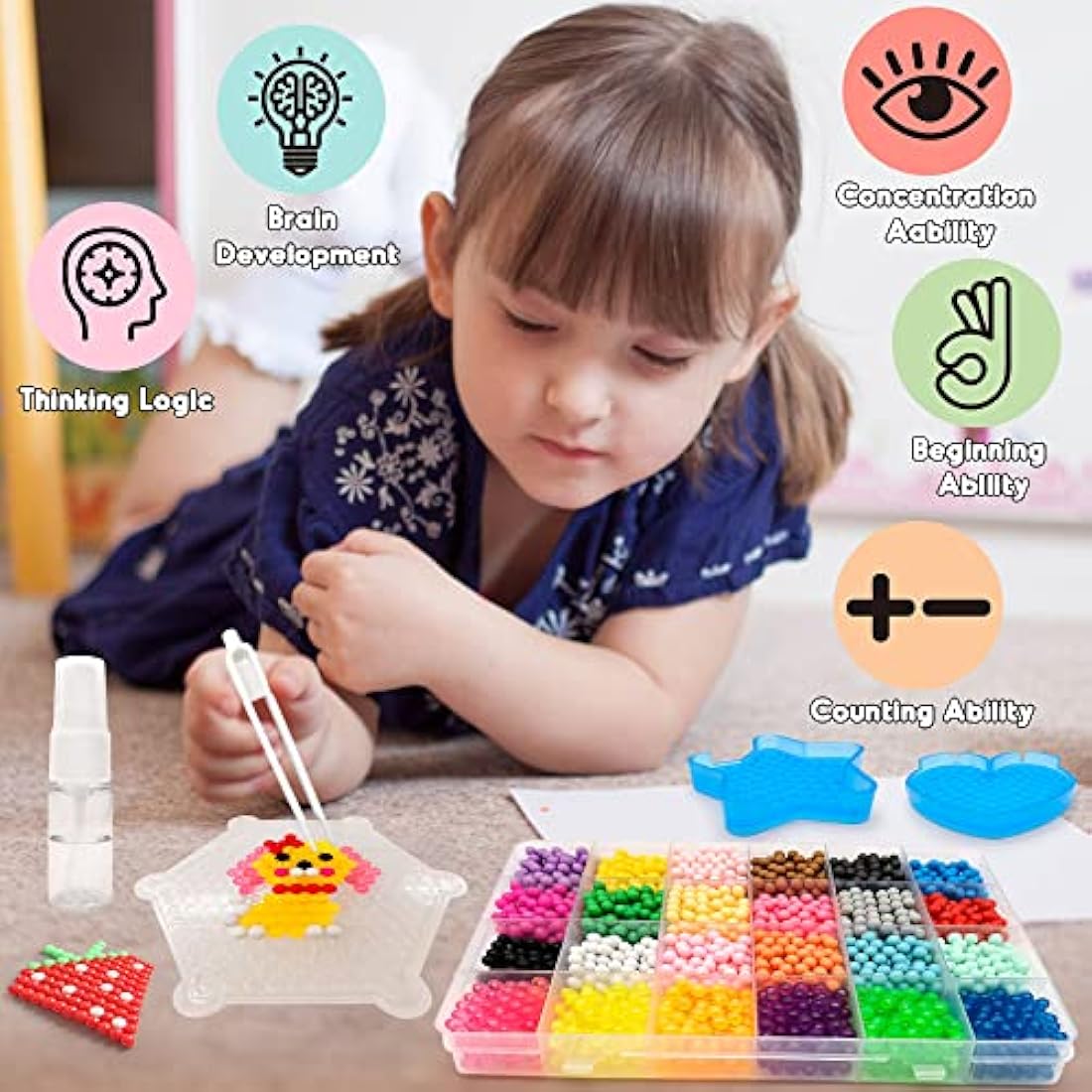 Chennyfun Water Fuse Beads Set | 24-Color DIY Sticky Beads Kit