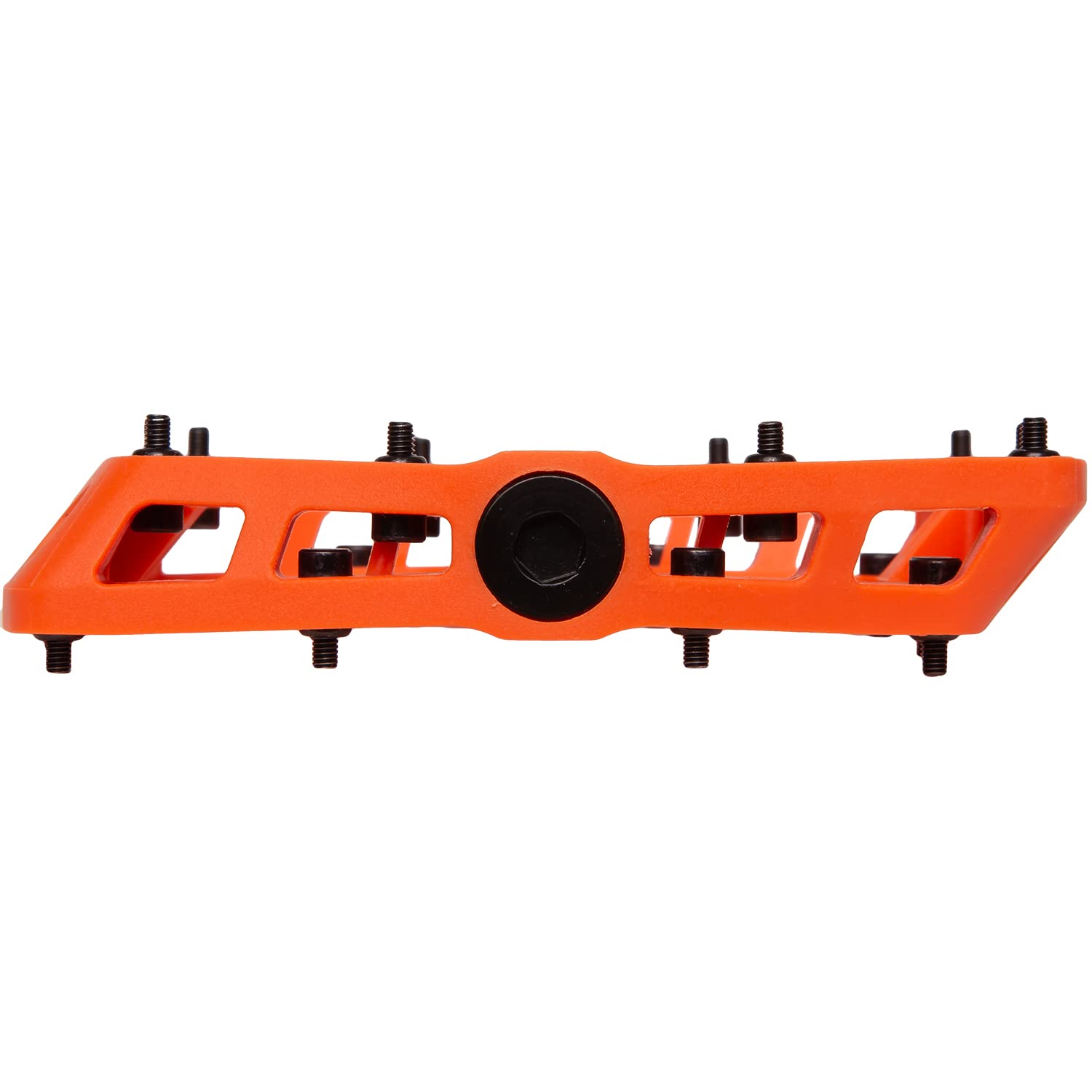 TAG Metals T3 Nylon MTB Platform Pedals – Lightweight 9/16" Axle (Orange)