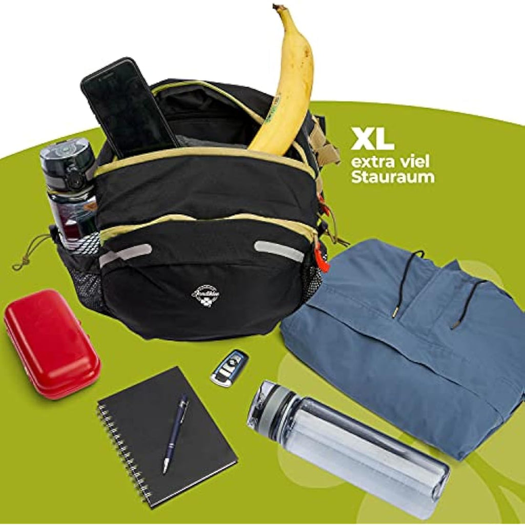 Jandiklee 9L Hiking Waist Bag with Bottle Holder - Waterproof Ripstop