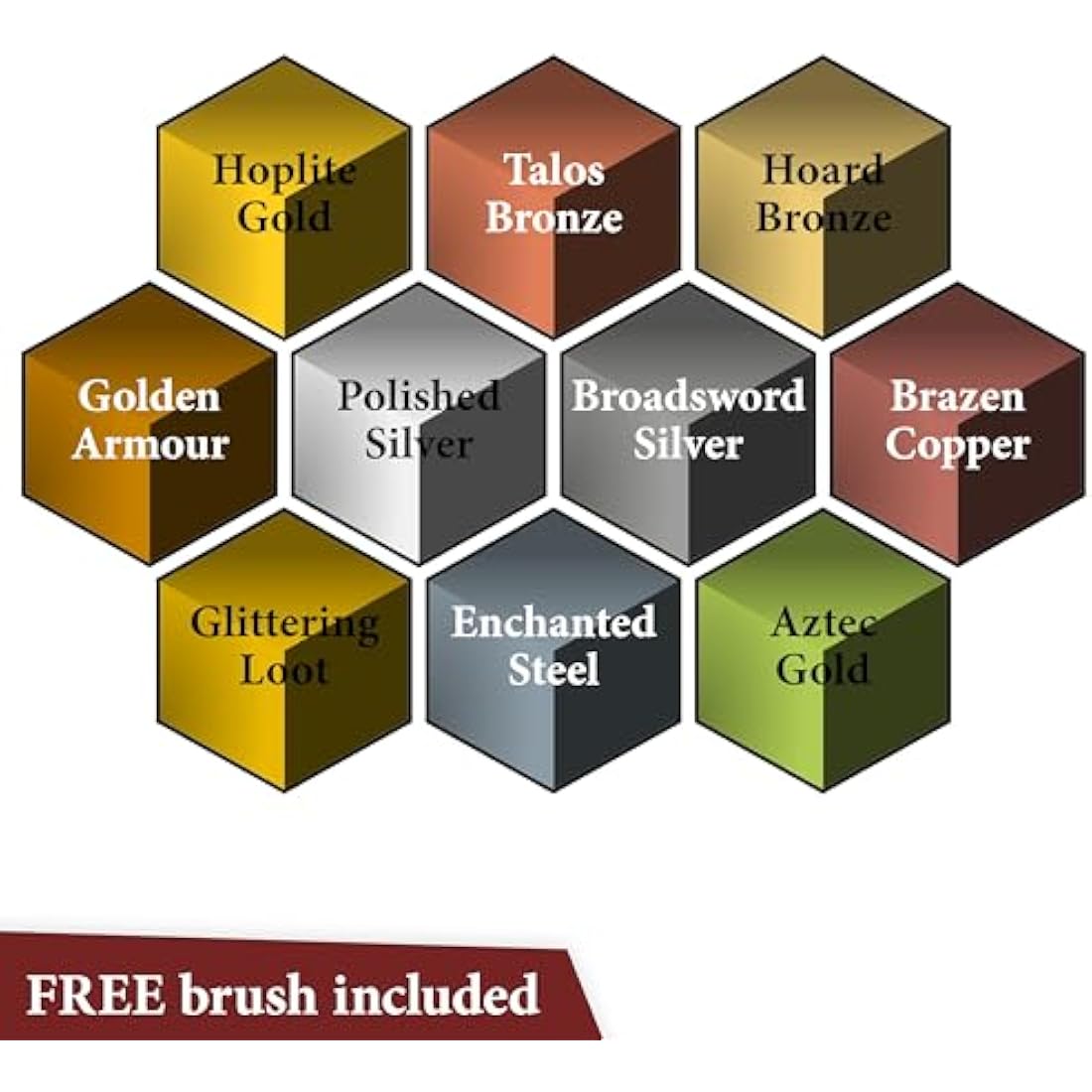 The Army Painter Speedpaint 2.0 Metallics Set - 10 Acrylic Model Paints