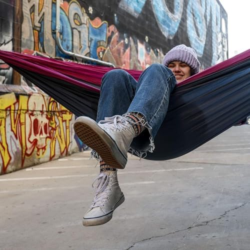Grand Trunk Double Parachute Nylon Hammock – Lightweight Camping Gear