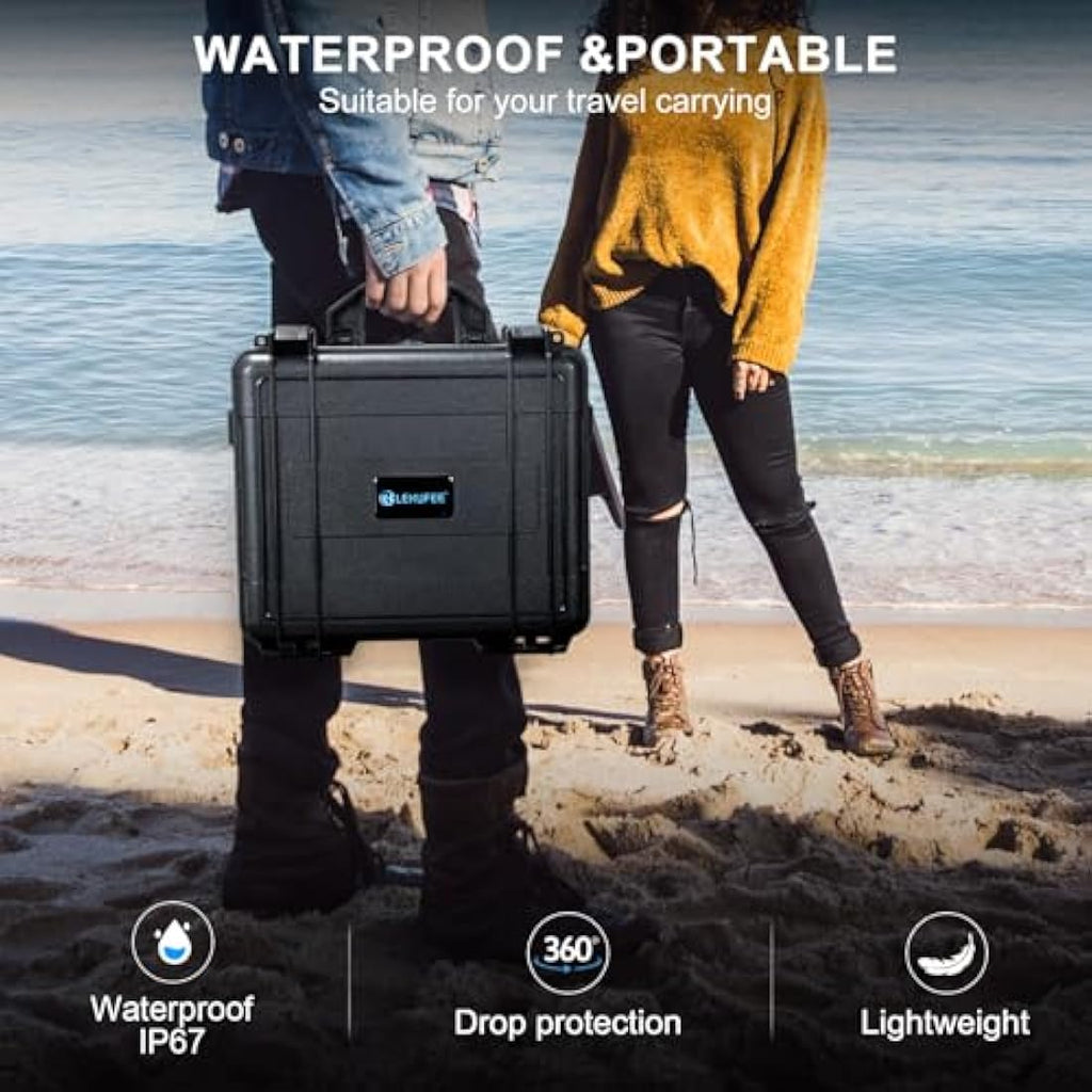 Lekufee Waterproof Hard Case for DJI Mini 4 Pro & Mini 3 – IP67 Shell