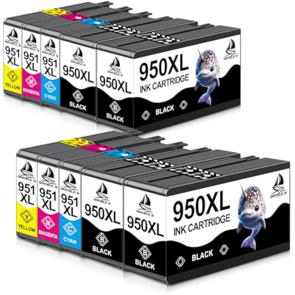 DOUBLE D 950XL 951XL Ink Cartridges for HP Officejet Pro 8600 8610 (10 Pack)
