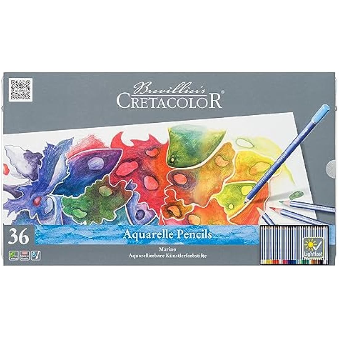 Cretacolor Marino Watercolour Pencils - 36 Water-Soluble Artist Pencils