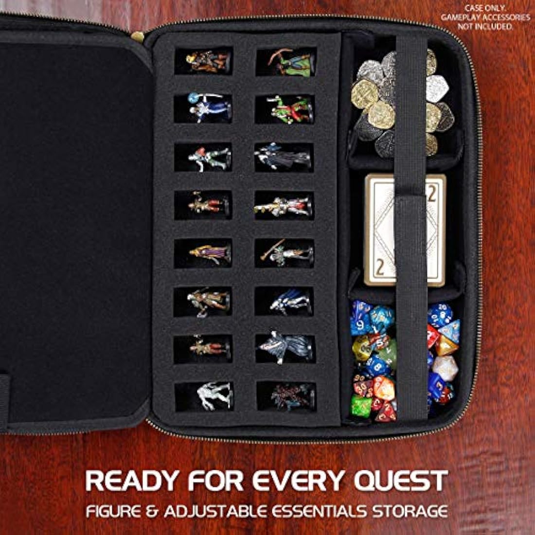 ENHANCE RPG Organizer Case – DND Character Folio with Miniature Storage