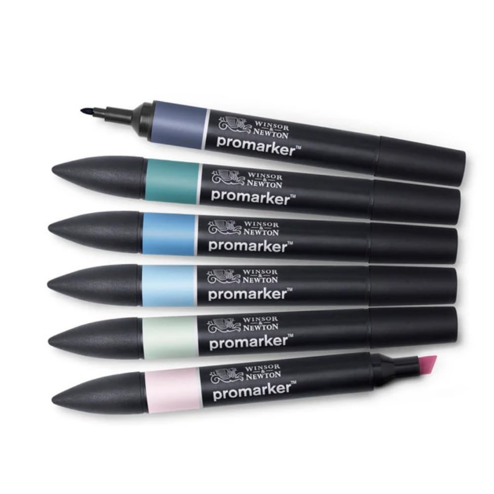 Winsor & Newton Promarker Skyscape Tones - Dual Tip Alcohol Markers (6 Set)
