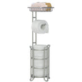 Jolof Store Silver Toilet Paper Holder with Shelf for Mega Rolls